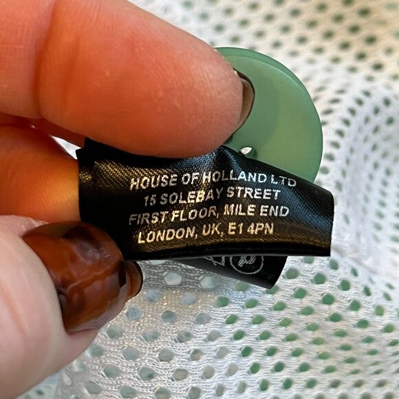 House of Holland Oversized Belted Ripstop Green Blazer 4 $575 Retail - Picture 6 of 11